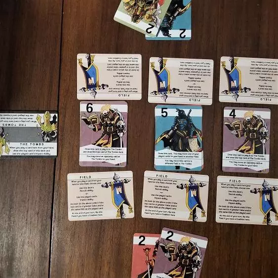 An example setup for An Empty Throne from Small Box Games