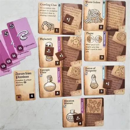 A photo depicting the end game results of one of the player