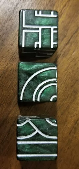 Unboxing Knot Dice from Black Oak Games, games and puzzles using custom  knotwork dice