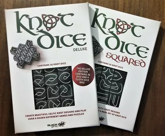 Unboxing Knot Dice from Black Oak Games, games and puzzles using custom  knotwork dice